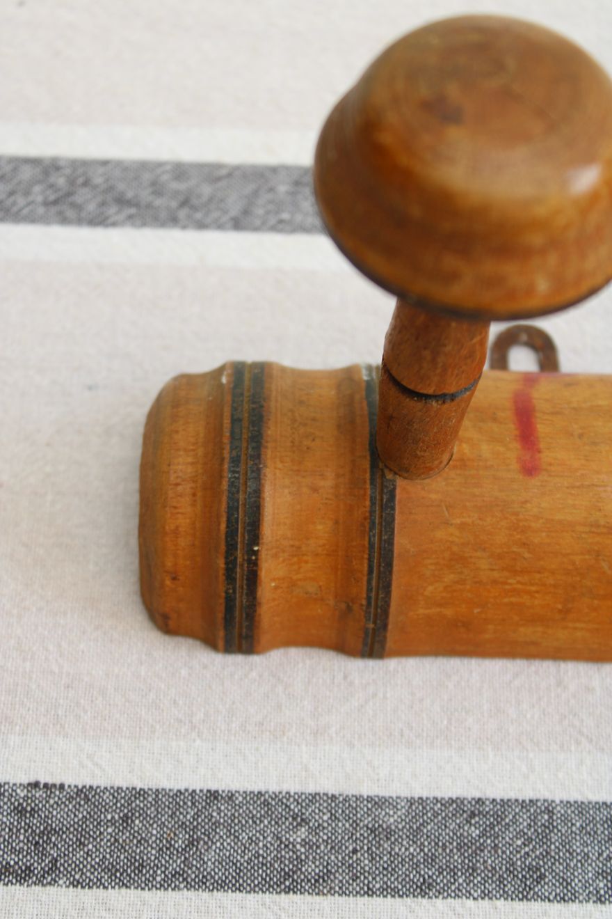 Old wooden coat rack