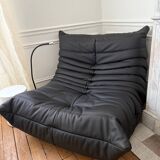 Ensemble de Togo LIGNE ROSET cuir noir