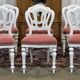 Set of 6 English Victorian style mahogany chairs.