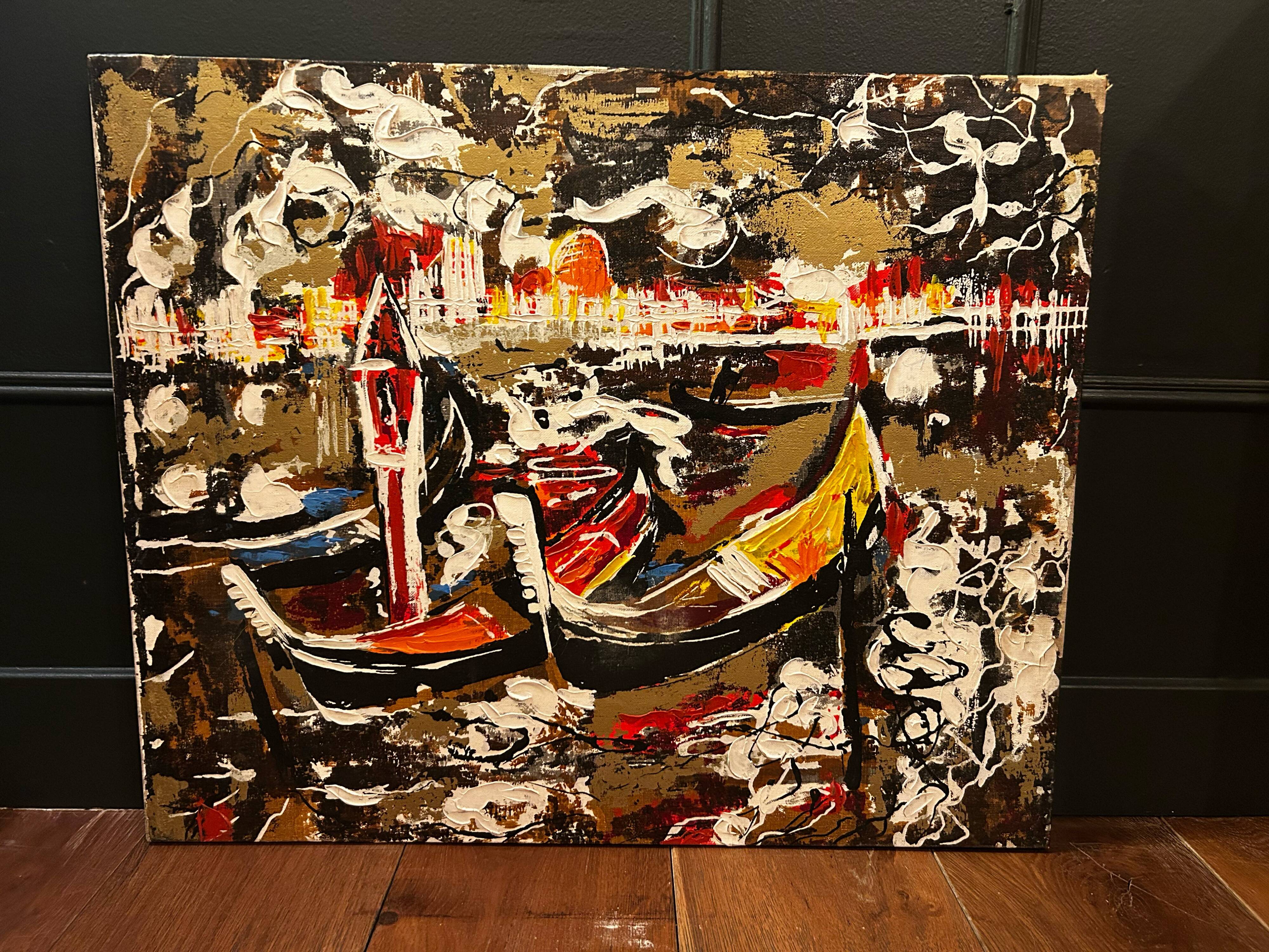 Mixed media technique in the style of Stefania Gagliardi.