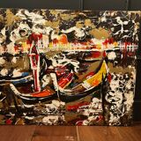 Mixed media technique in the style of Stefania Gagliardi.