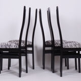 Ensemble de six chaises en hêtre du milieu du siècle fabriquées par Thon, restaurées, Tchéquie, années 1970