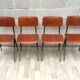 Set of 4 vintage chairs and design feet compass Marko by Kooistra
