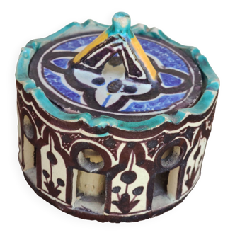 Moroccan ceramic inkwell