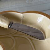 Butter dish and ceramic knife Poet Laval vintage 60s
