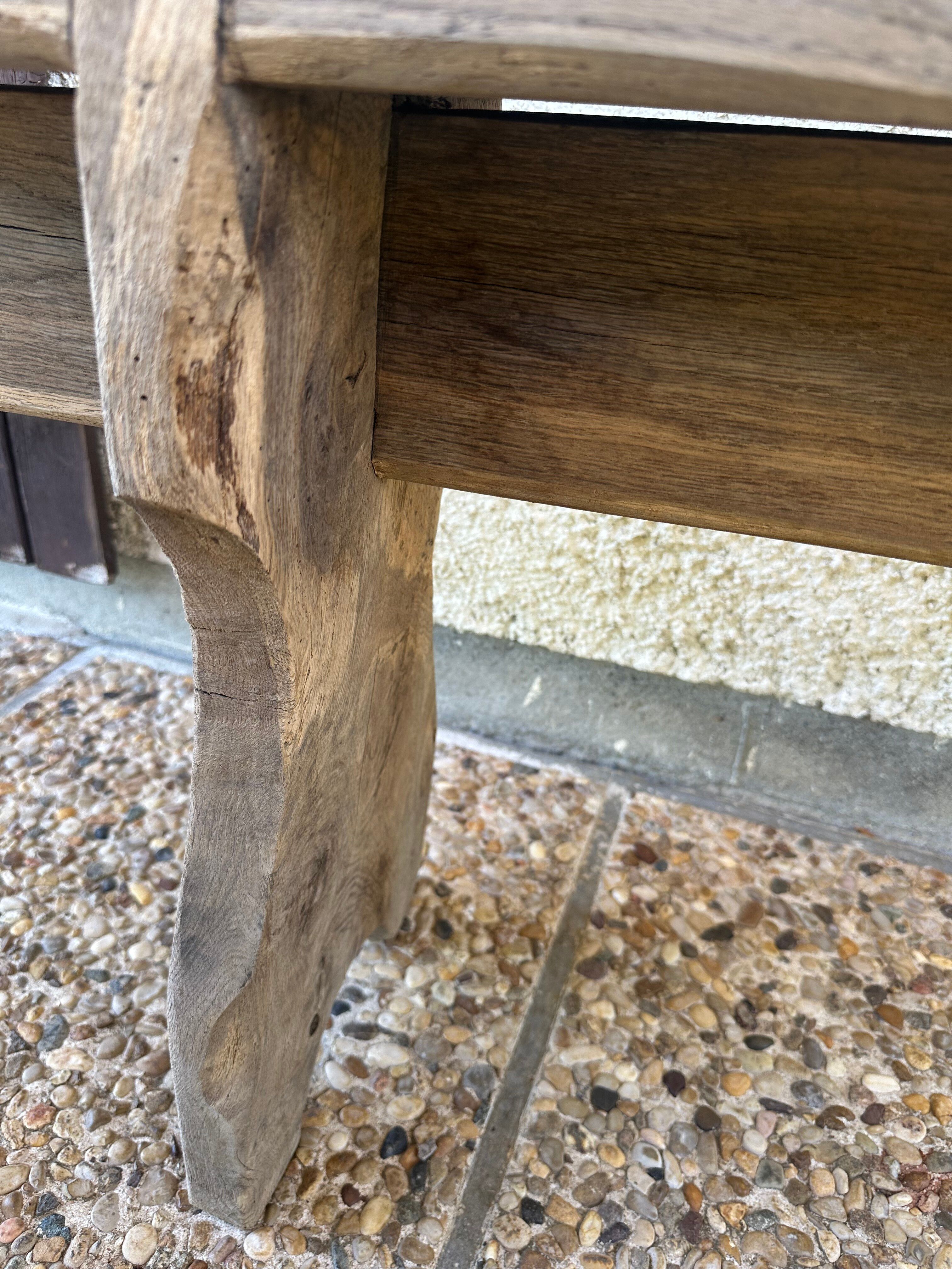 Old oak farmhouse bench measuring 230 cm