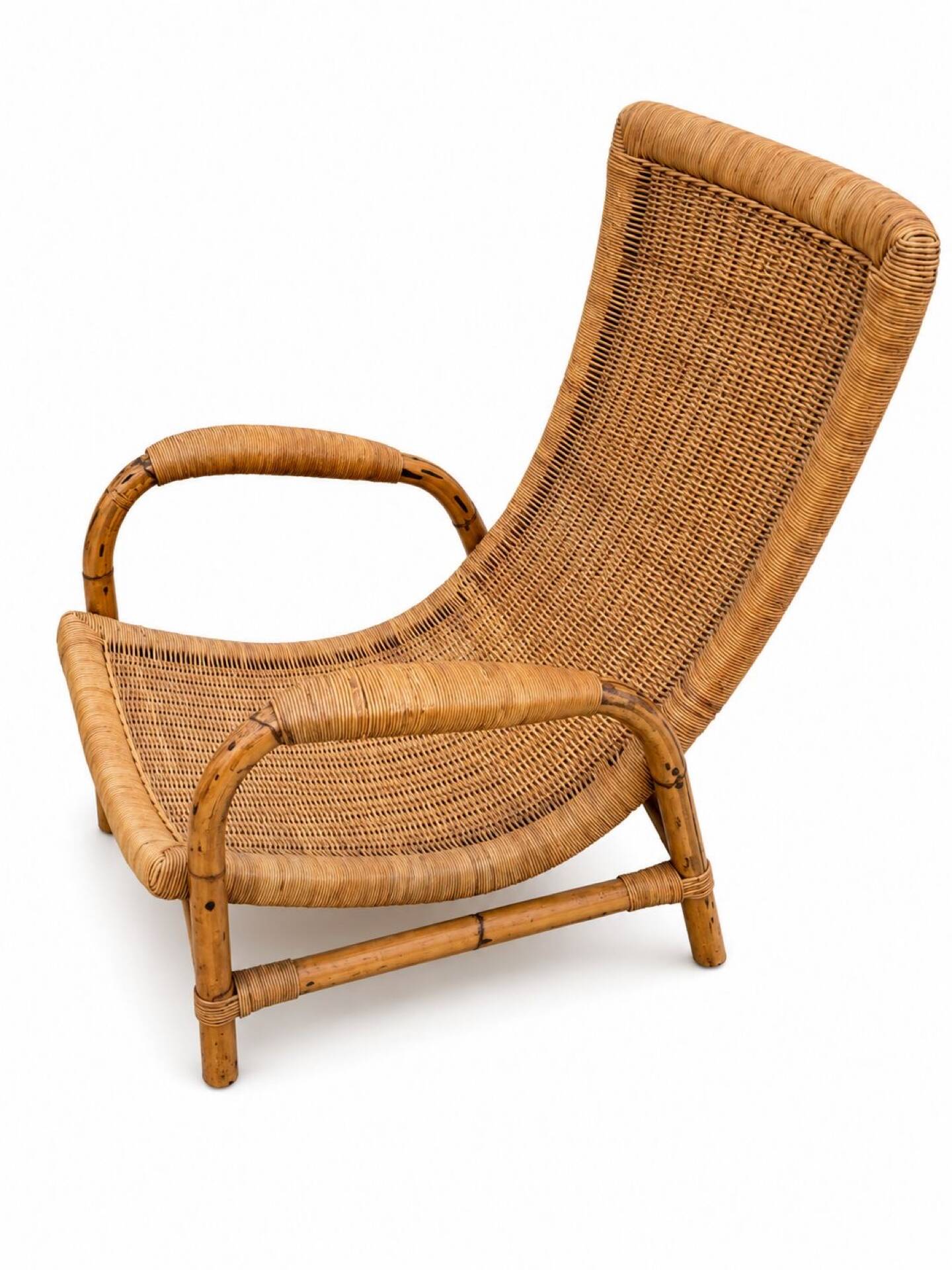 Vintage Rattan Lounge Chair from ARCO, 1960s