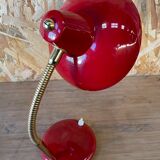 Vintage burgundy red table lamp - 1950s