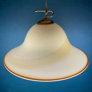 Beige Murano glass pendant light by De Majo, Italy, 1970s.