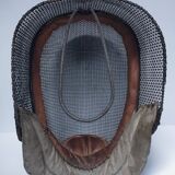 metal and leather fencing mask, early 20th century