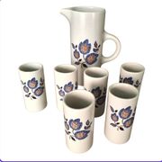St Amand earthenware orangeade set