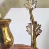 Bronze dolphin candle holder