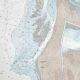 Map arcachon gironde basin 84cm by 63cm