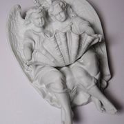 Basin in fine porcelain decorated with 2 angels, Germany 1900-1930