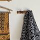 Small coat hook with two round flat button pegs in pine H8.
