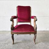 Vintage antique pink chair / armchair