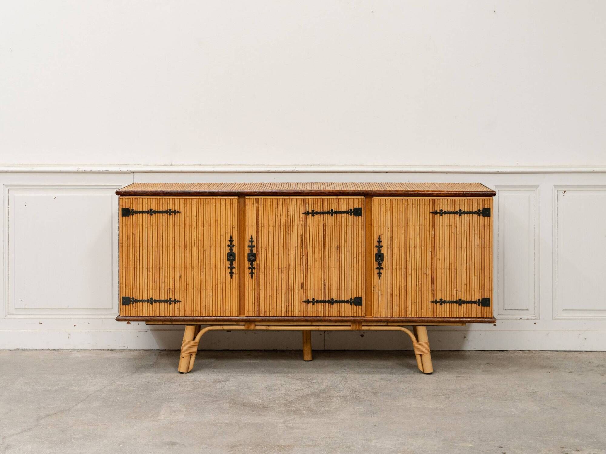 Audoux Minet rattan enfilade