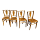 Set de 4 chaises bistrot vintage