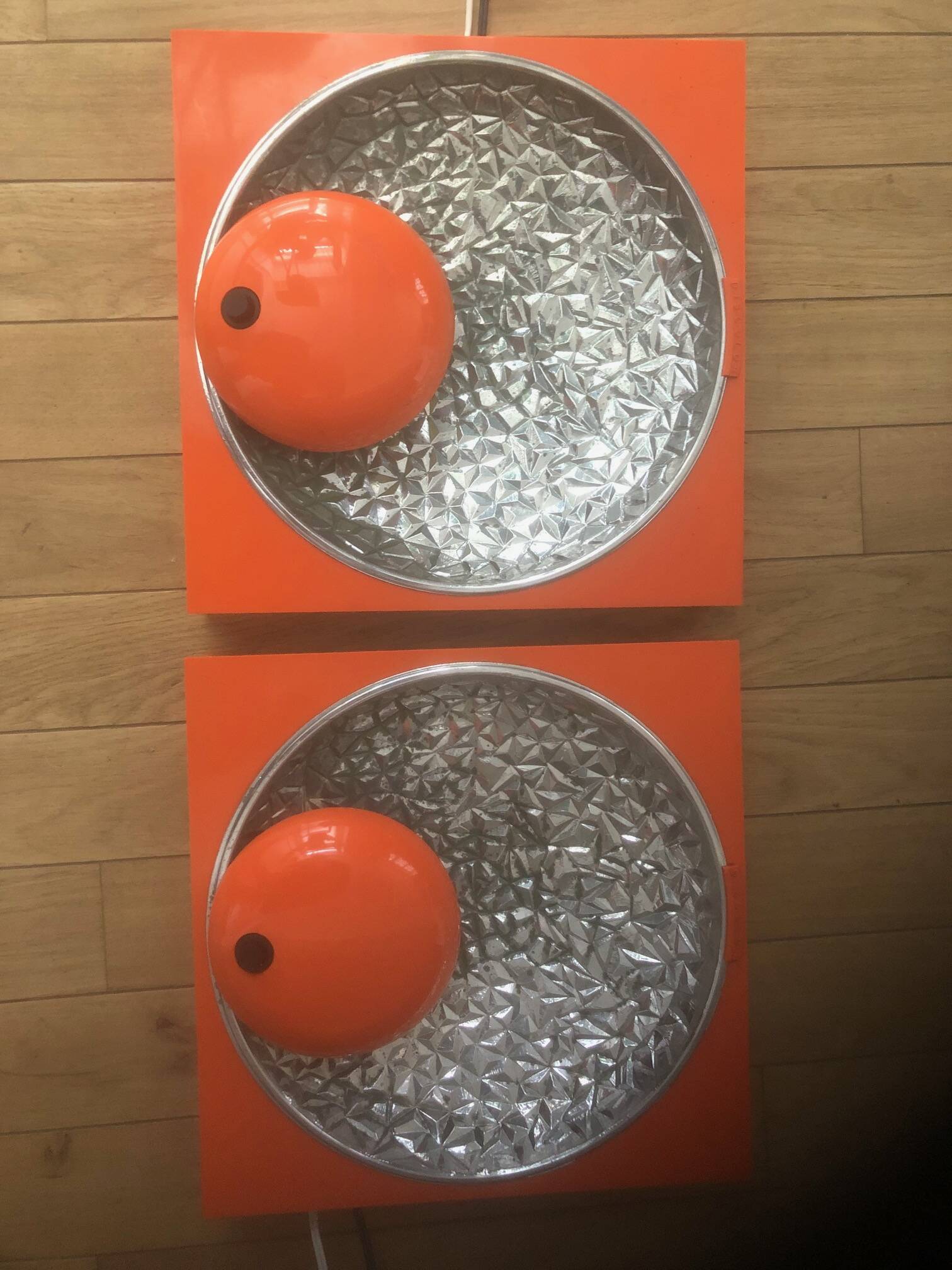 Pair of Discolor wall lights