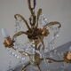 Bronze chandelier with crystal pendants – 5 lights