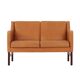 Leather two-seater sofa, 70s Scandinavian design