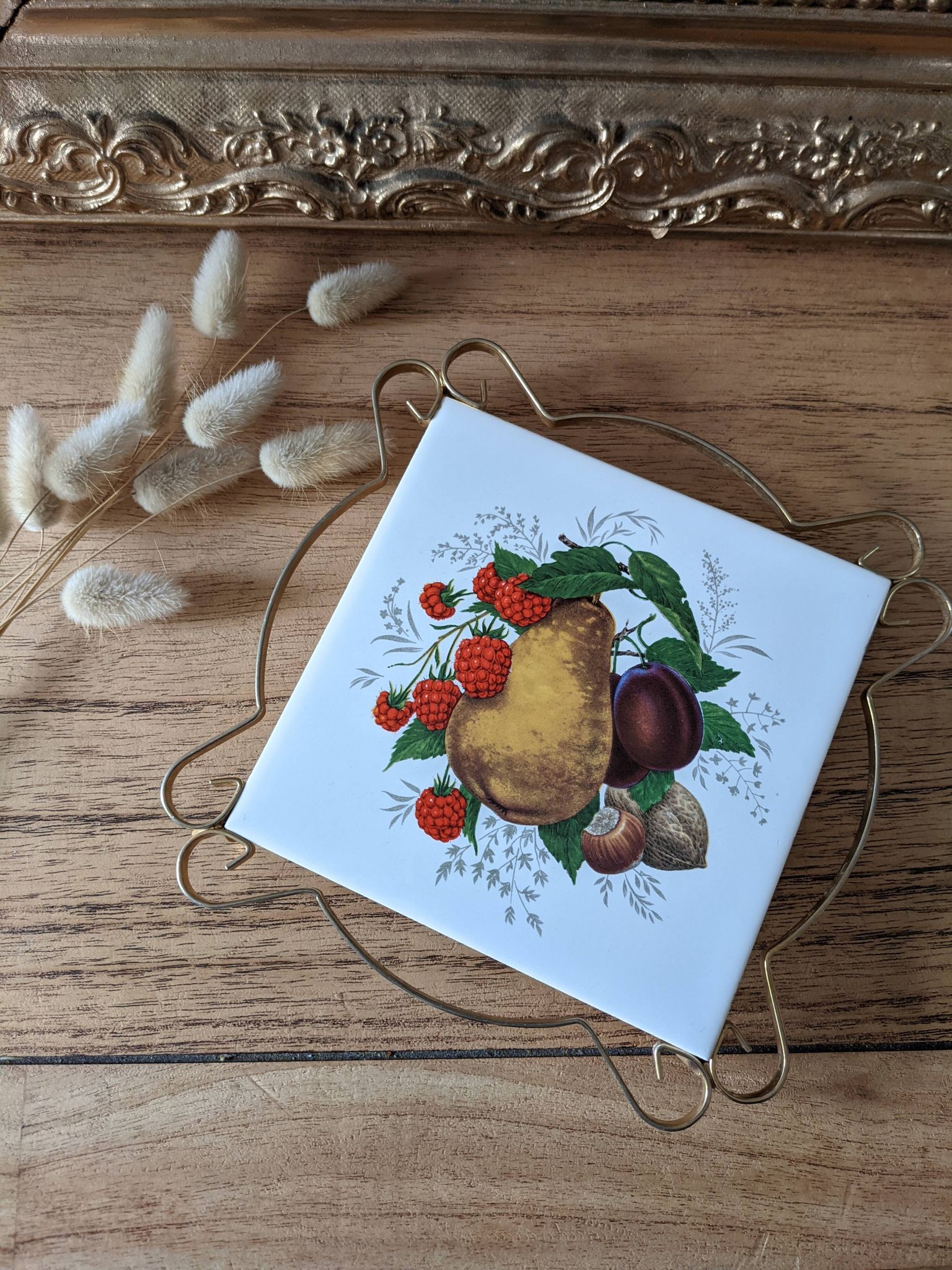 Vintage antique underwear faience Villeroy and boch retro fruits vegetables