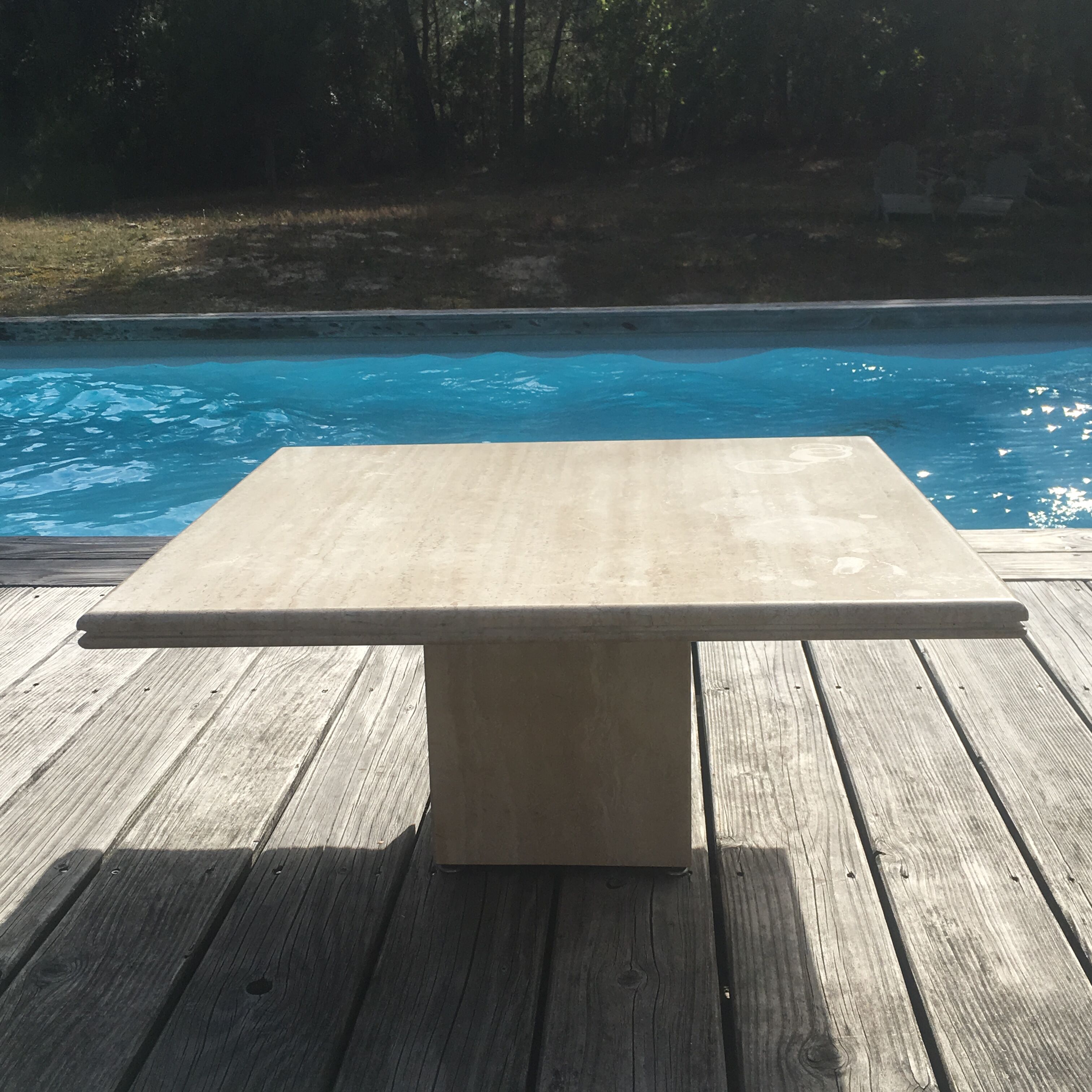 Vintage travertine coffee table