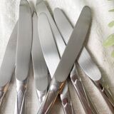 7 Couteaux vintages inox style Art déco made in France