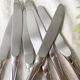 7 Vintage stainless steel Art Deco style knives made in France