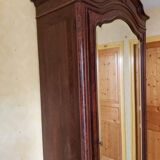Armoire ancienne noyer/palissandre chêne avec glace