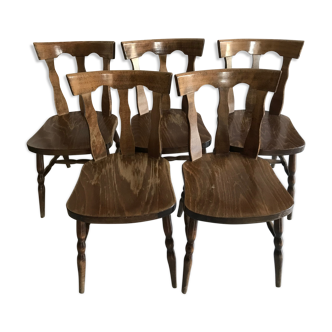 Set of 5 Baumann chairs from Louisiana style bistro