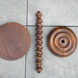 Turned wooden end table