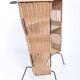 Vintage rattan and metal bar, 60s