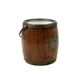 Mid-century brown oak ice bucket, Italy 1950s