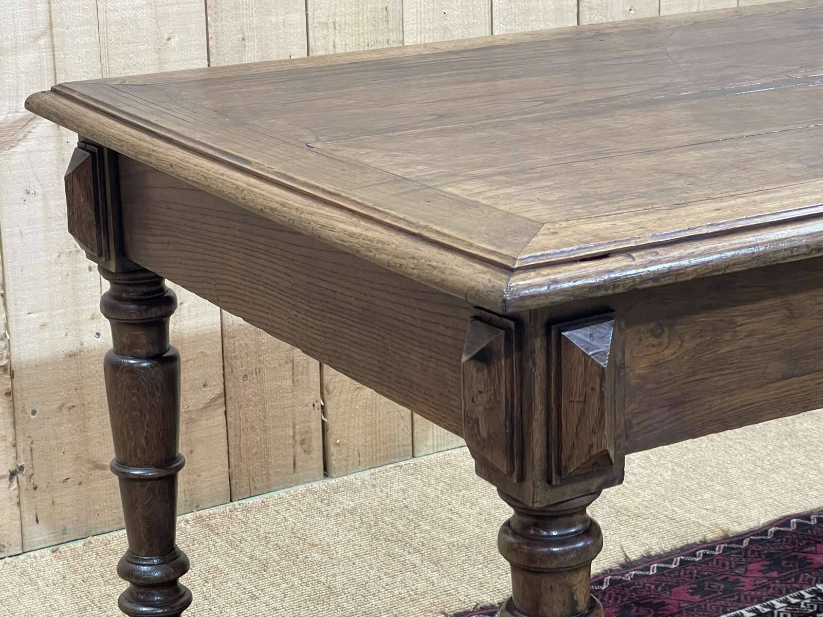 Oak desk with a drawer, work from the 1930s.