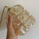 Vintage amber glass suspension globe