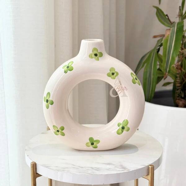 Artisanal vase Tafoukt floral