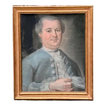 Portrait de gentilhomme 18e siècle, France Pastel