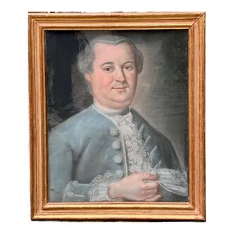 Portrait of a gentleman 18th century, France Pastel