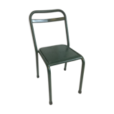 Chaise en métal vert