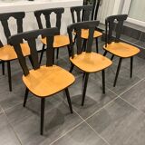 Series of 6 vintage bistro chairs