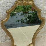 Louis XV style mirror guaranteed with water-gilded wood and gold leaf