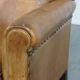 Vintage sheepskin leather armchair