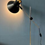 Vintage adjustable black floor lamp in style of Hoogervorst