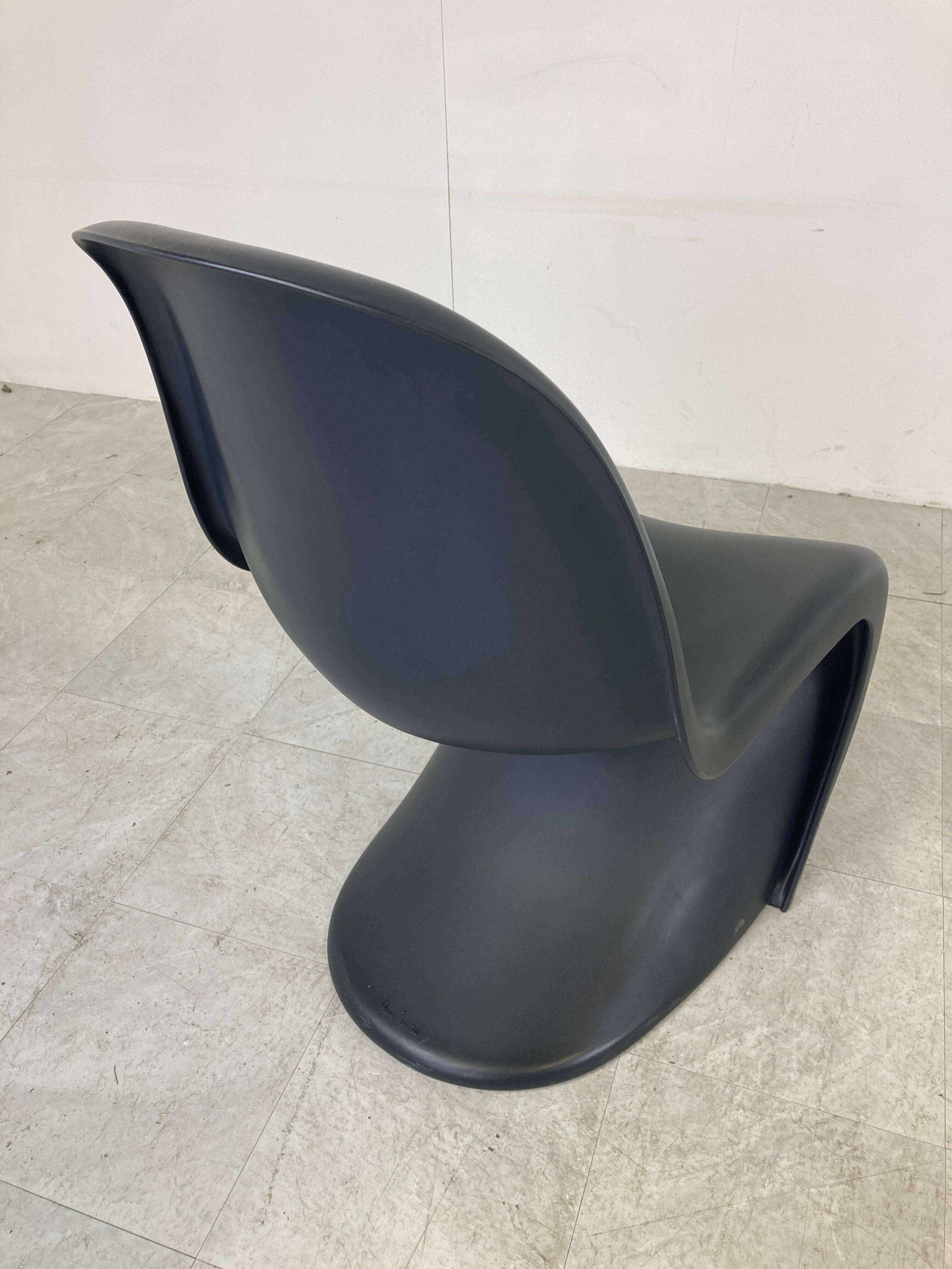 Black Panton dining chairs, set of 4