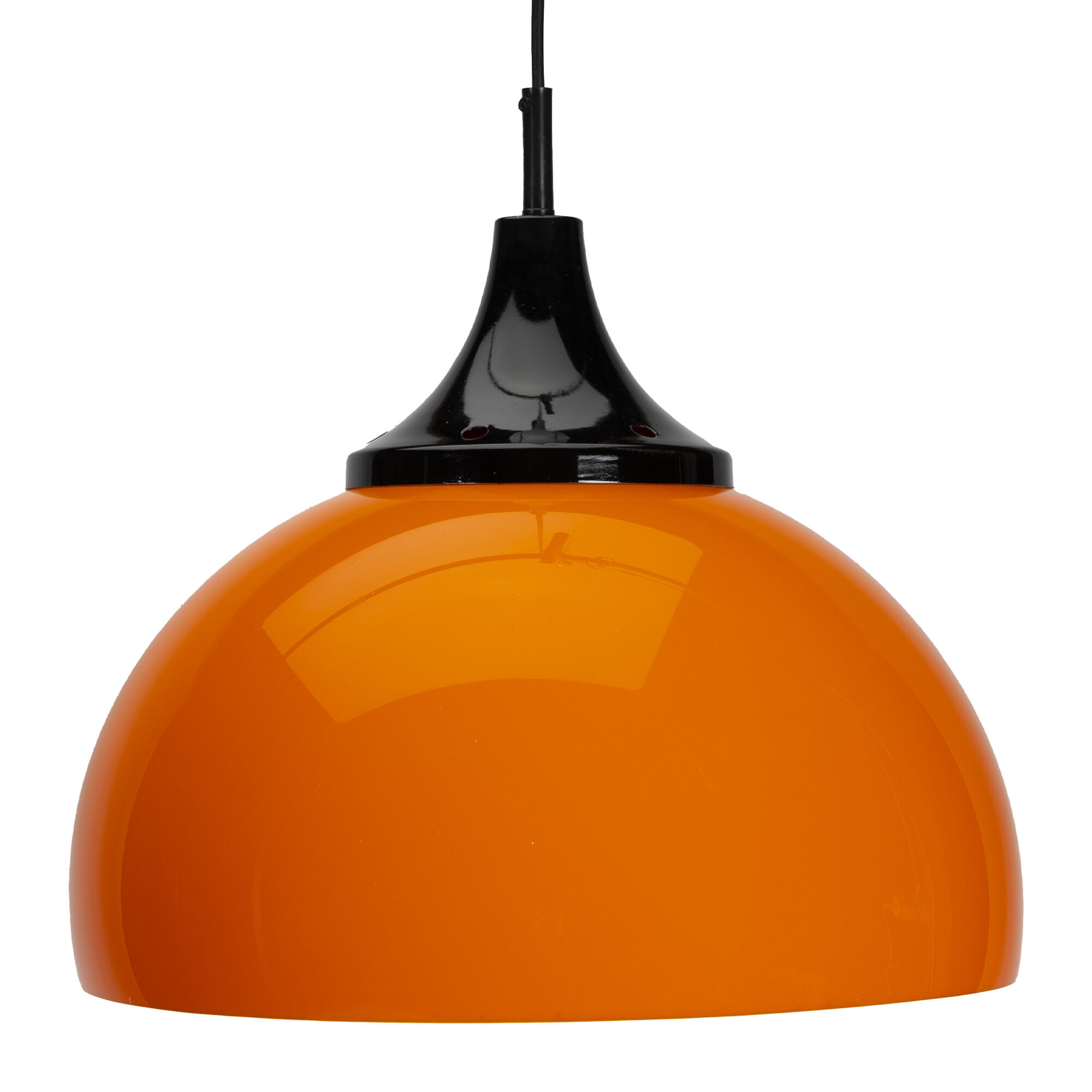 Orange space age pendant lamp