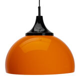 Orange space age pendant lamp