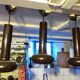Lita pendant light, chocolate color, 1970