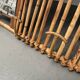Wall-mounted bamboo coat rack