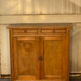 Old parisian raw wood side board